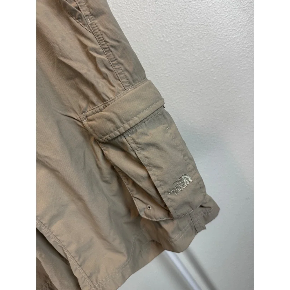 The North Face Cargo Short Men 34 Khaki Tan Nylon Hiking Outdoor Ripstop Utility